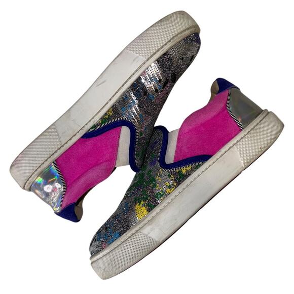 Christian Louboutin Masteral Tissimas Sequin Sneakers 40.5 Box Included - Picture 9 of 16